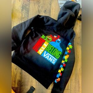 Vans x Sesame Street hoodie “we all belong together “ colab